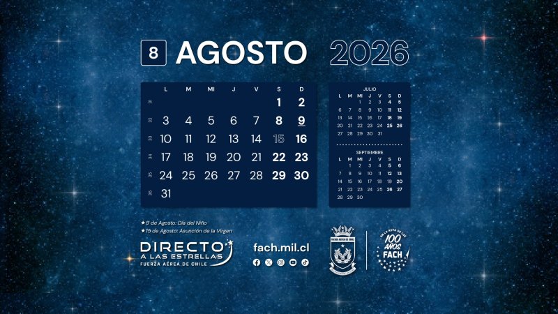 CALENDARIO AGOSTO