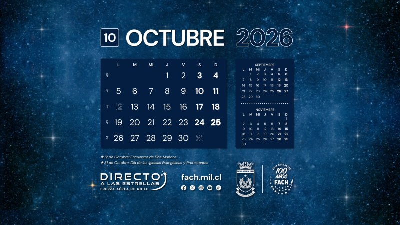 CALENDARIO OCTUBRE