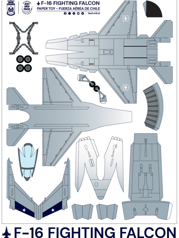 F-16 FIGHTING FALCON PAPER TOY