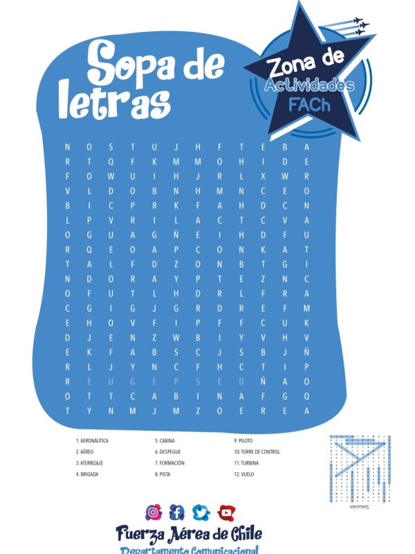 ORDENA LA SOPA DE LETRAS 1
