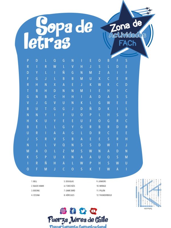 ORDENA LA SOPA DE LETRAS 3